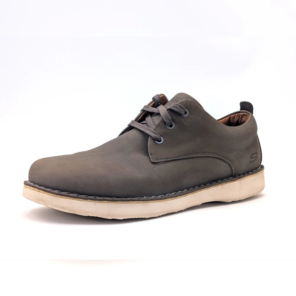 Skechers Solden-Talone Men Sz 12 Charcol Gray Air-Cooled Memory Foam Classic Fit